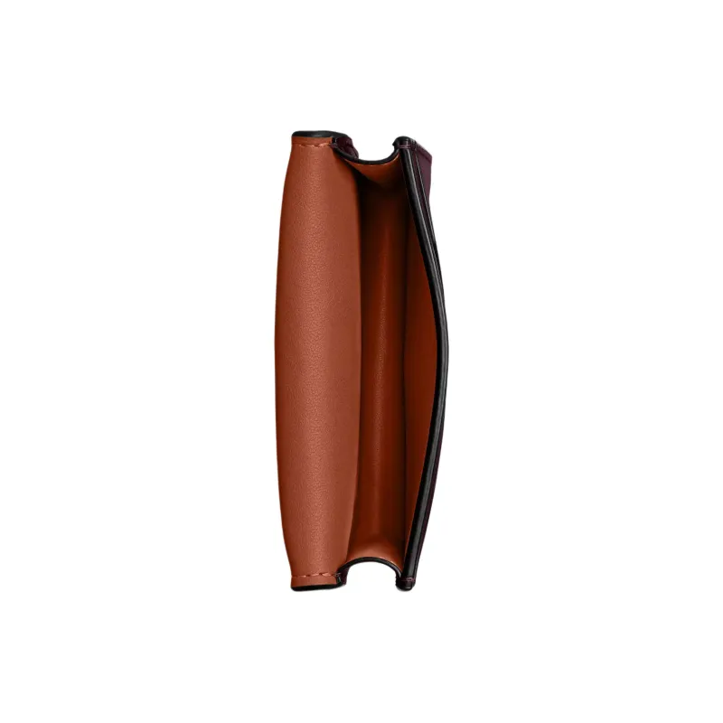 COACH Bandit Calfskin Card Holder Women's Dark Red-1