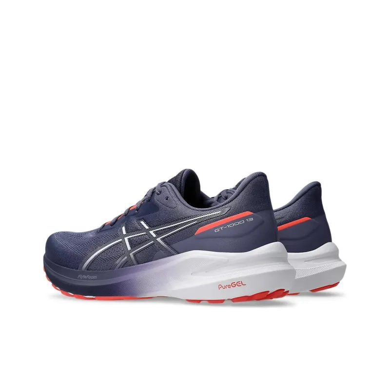 Asics GT 1000 13 Anti Slip Wear Resistant Low Top Running Shoes Women's Blue Purple Loose Fit-2