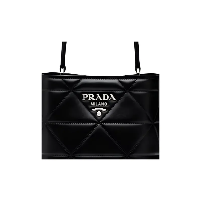 PRADA Leather Handbag Handbag Women's Black-3