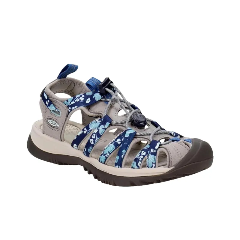 KEEN Whisper Series Slip Resistant Waterproof And Breathable Abrasion Resistant River Trekking Shoes Women's Gray Blue-1