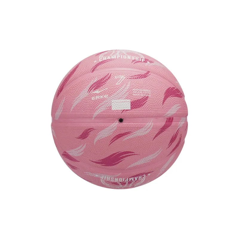 Erke Feather Light Collection Rubber Basketball Pink Size 7 Ball No. 5 Ball Training Match Unisex-3
