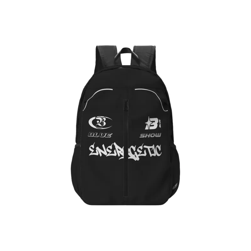 SRRW Polyester Student Backpack Regular Unisex Black-5