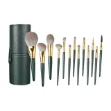 13 Pcs Yanlang Naked Brush+Green Brush Holder