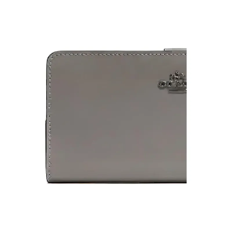 COACH Skinny Wallet Solid Color Cow Leather Wallet Women's Black Umber Gray-2