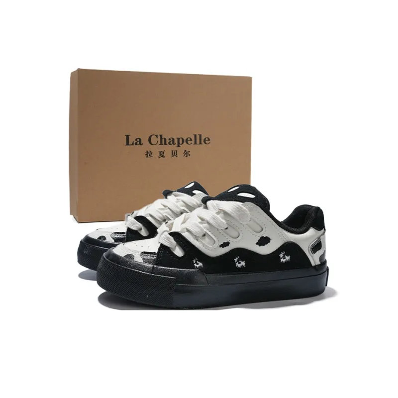 La Chapelle Abrasion Resistant Height Increasing Low Top Skateboard Shoes Women's-7