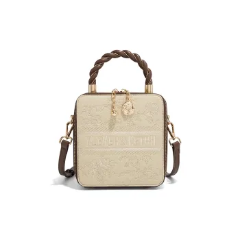 CLEVER& KETCH PU Handbag Women's Coffee/Ecru