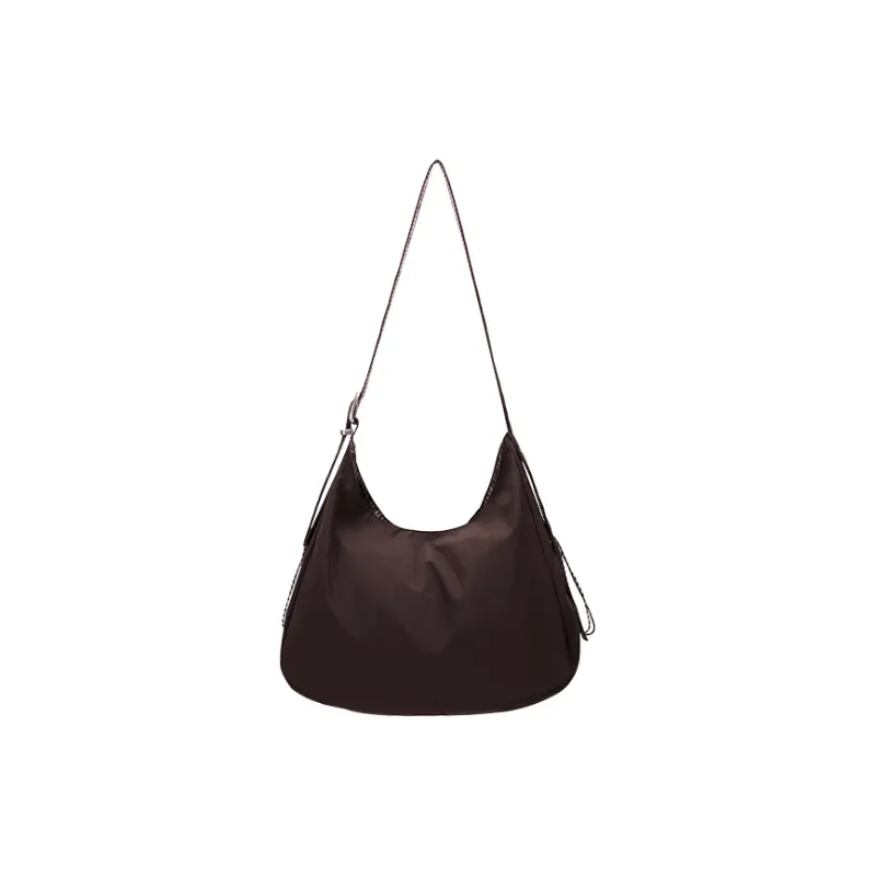 CONP Blended Material Hobo Bag Shoulder Bag Regular Women's Dark Brown-1