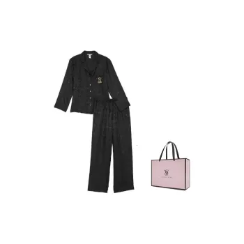 Victoria's Secret Pajama Set Women's Black
