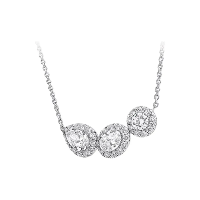 Graff 18K White Gold Diamonds Necklaces Unisex Silver-1
