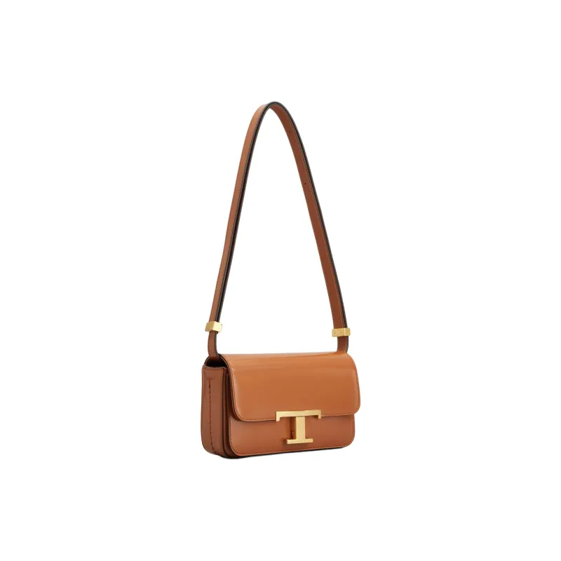 TOD'S T Timeless Cow Leather Crossbody Bag, Shoulder Bag Mini Women's Orange-1