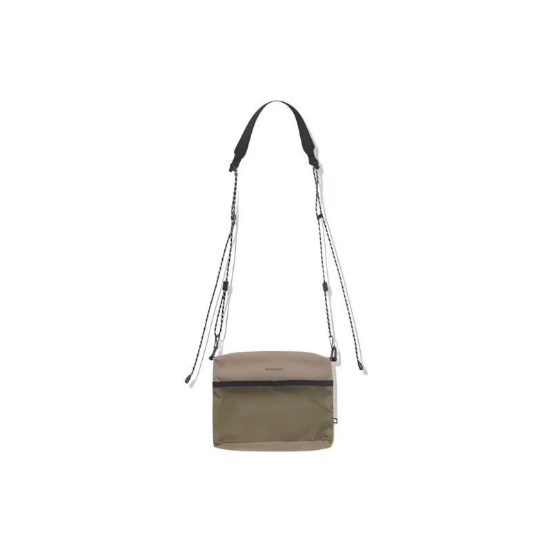 UNDEFEATED Fabric Shoulder Bag, Crossbody Bag Unisex Oatmeal Gray/Terra Green-1