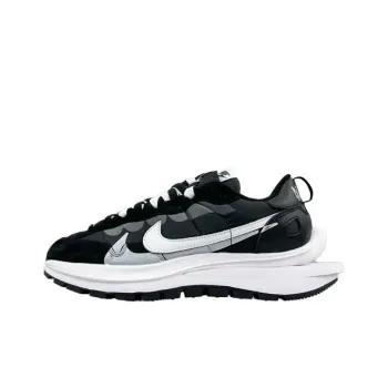Sacai x Nike VaporWaffle Anti Slip Wear Resistant Low Top Casual Shoes Unisex Black