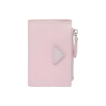 PRADA Saffiano Leather Card Holder Women's Pink
