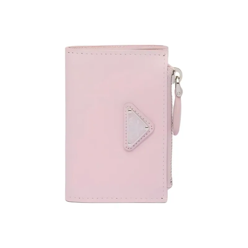 PRADA Saffiano Leather Card Holder Women's Pink-0