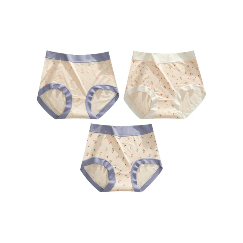 MADALLO Underpants Women's 1 Pack Sky Blue Floral-22