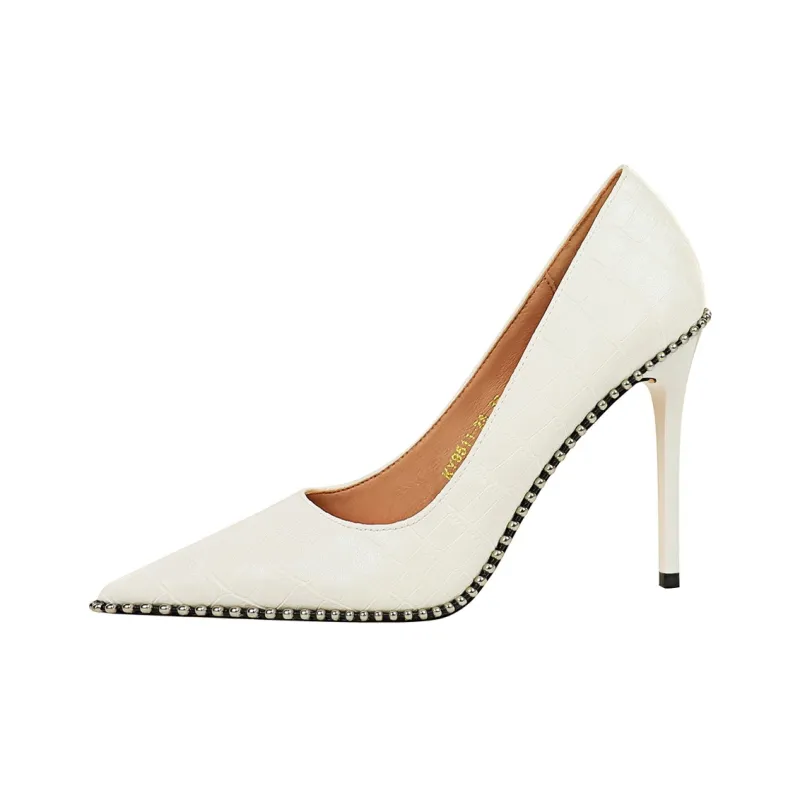 QITUMAUL Slim Heel High Heels 10.5cm Women's-3