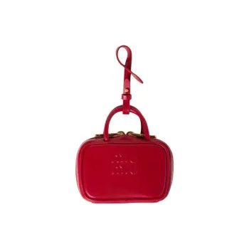 MIU MIU Calfskin Bag Charm Bag Accessory Women's Red