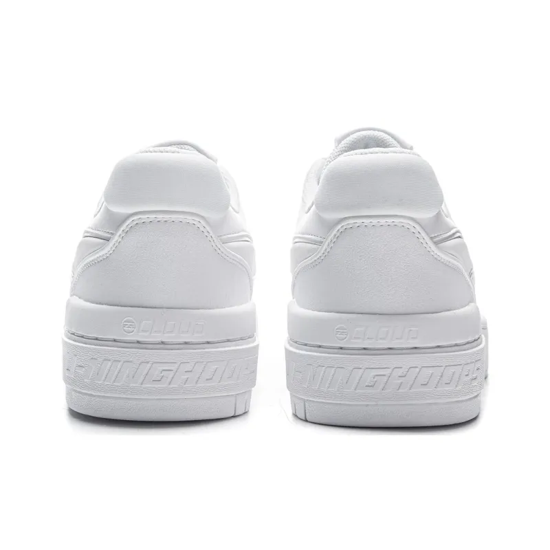 LiNing New Arrival Shock Absorbers Slip Resistant, Abrasion Resistant, Breathable Low Top Skateboard Shoes Unisex White-4