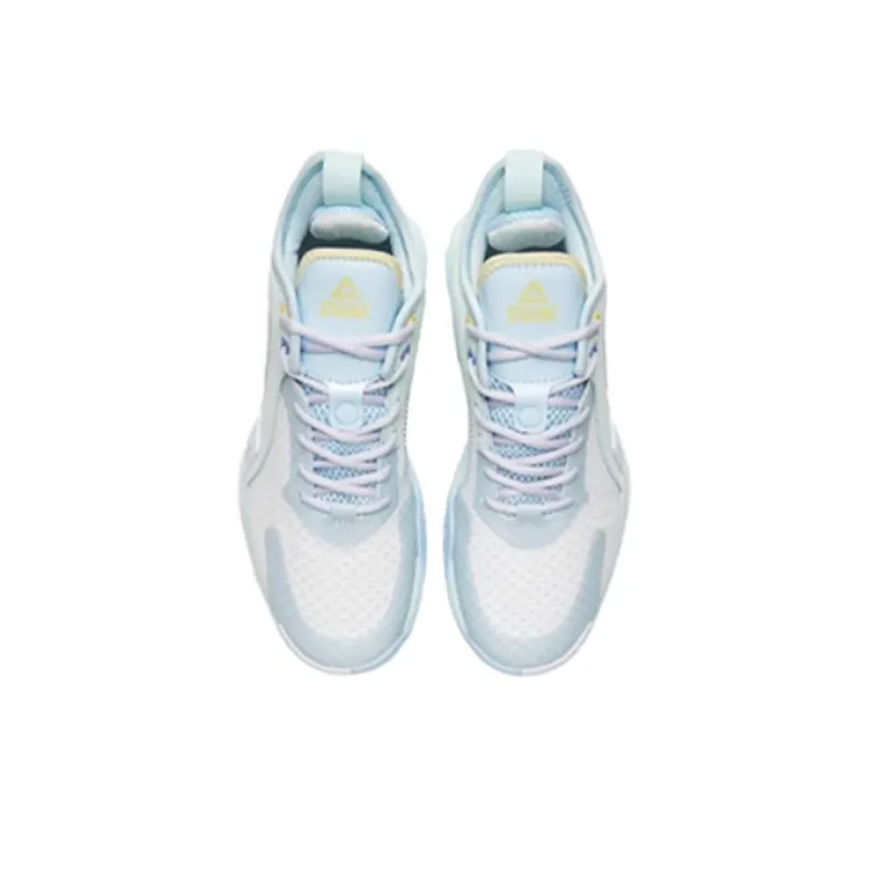 PEAK Cushioning Anti Slip And Wear Resistant Low Top Basketball Shoes Men's White Green-2