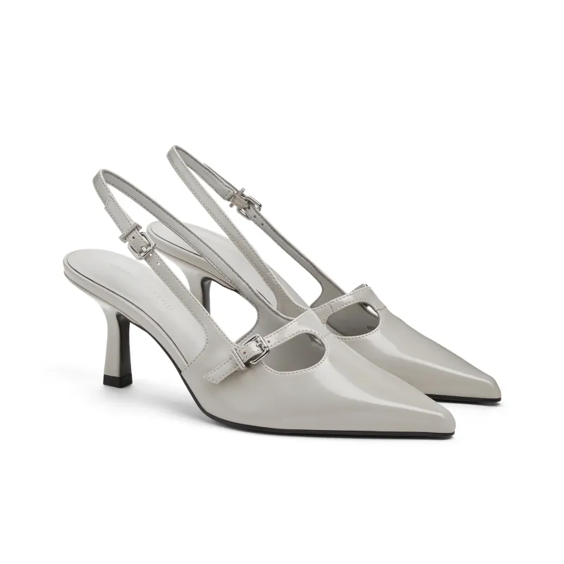 CHARLES&KEITH Small Ck Slim Heel High Heel Sandal 7cm Women's-5