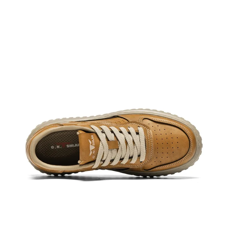 G.N.SHIJIA Wear Resistant Lightweight Breathable Height Increasing Low Top Skateboard Shoes Men's-10