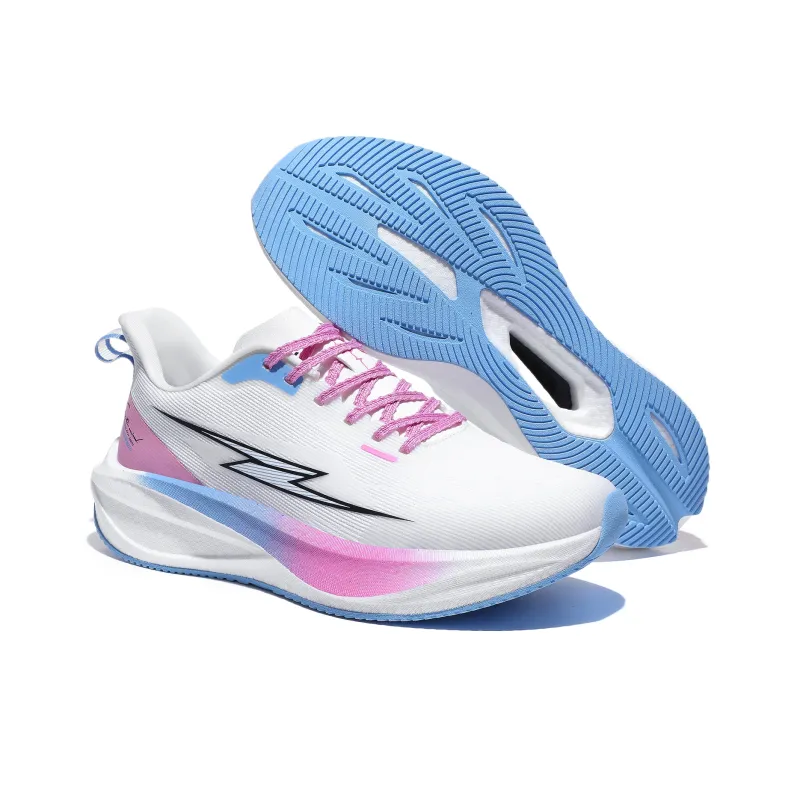 AVJV Cushioning Anti-Slip And Wear-Resistant Low-Top Carbon Plate Casual Running Shoes Unisex White Purple Pink-3