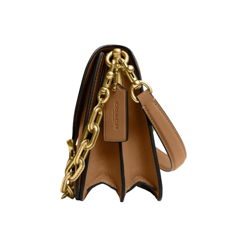 COACH Tabby Cow Leather Portable Crossbody Bag, Shoulder Bag Medium Size Women's Honey Brown-2