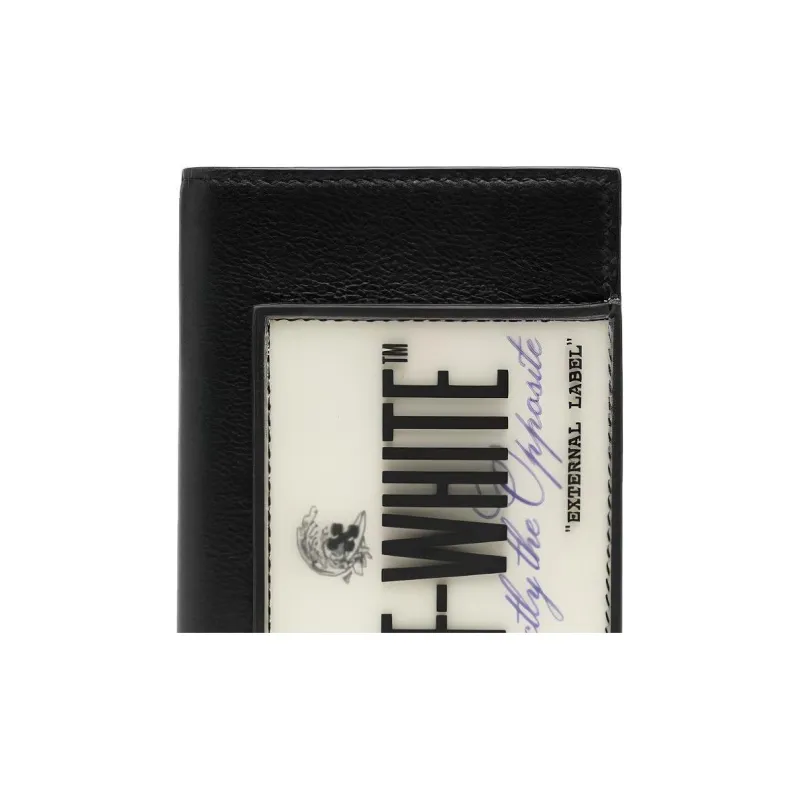 OFF WHITE Exactly The Opposite 'EXTERNAL LABEL' Wallet Black-3
