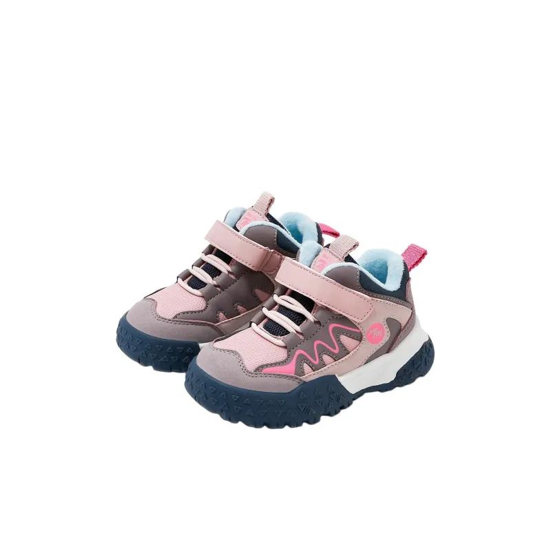 Teenmix Slip Resistant Anti Kick Abrasion Resistant Low Top Kids Lifestyle Shoes Gray Pink Kids'-2