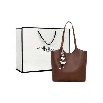 MILLIE'S Cow Leather Portable Underarm Shoulder Bag Regular Women's Dark Brown