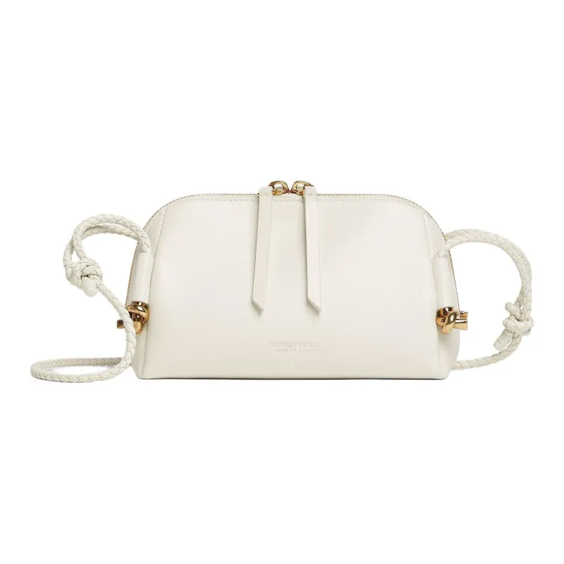 Bottega Veneta Cow Leather Handheld Shoulder Bag Women's Chalk White-0