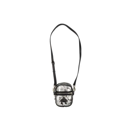 Chrome Hearts Leather Crossbody Bag Women's Black