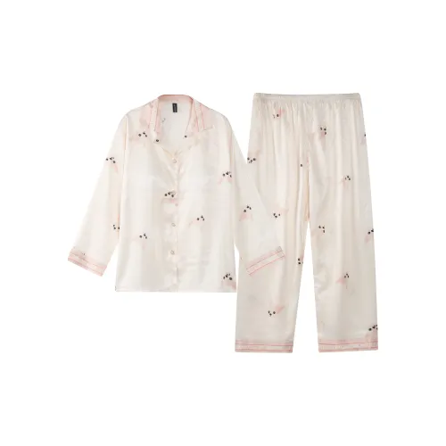 XIAFENYAN Pajama Set Women's Apricot