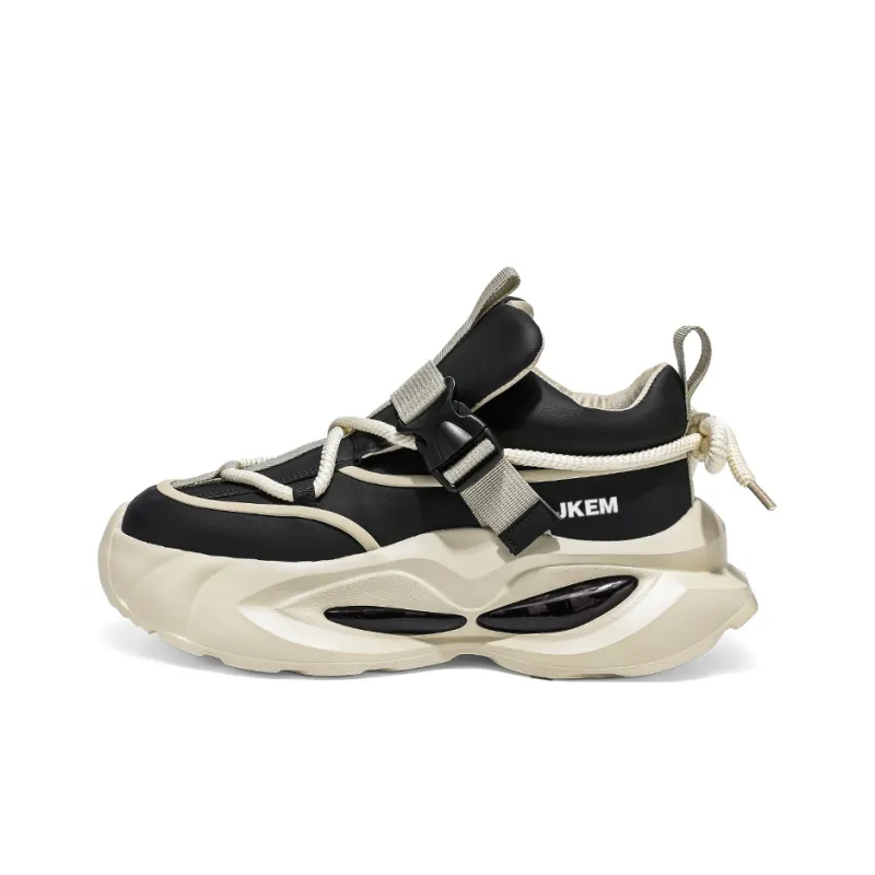 JKEM Anti-Slip And Wear-Resistant Height Increasing Low-Top Chunky Sneakers Men's-5