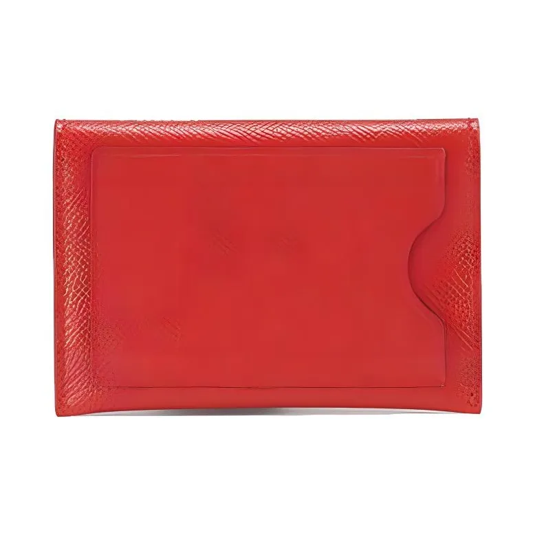 FERRAGAMO Vara Leather Wallet Women's Red-2