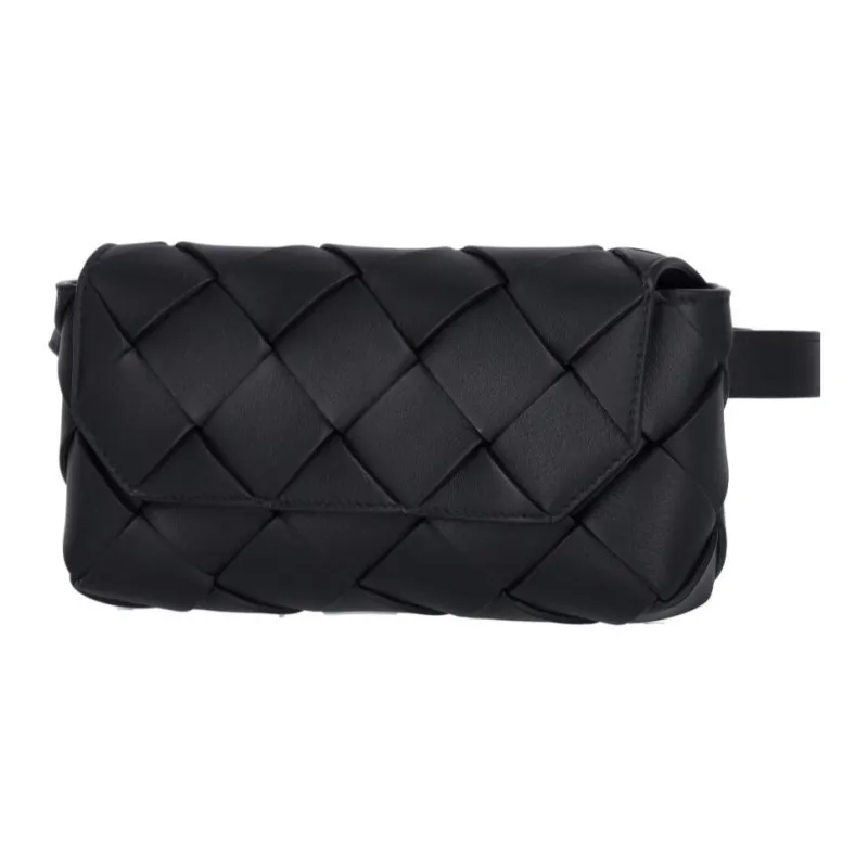 Bottega Veneta Leather Fanny Pack Men's Black-1