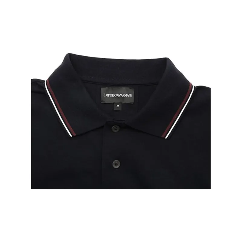 EMPORIO ARMANI Logo Printed Short Sleeved Polo Shirt-7