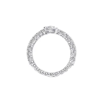 Graff 18K White Gold Rings Unisex Silver