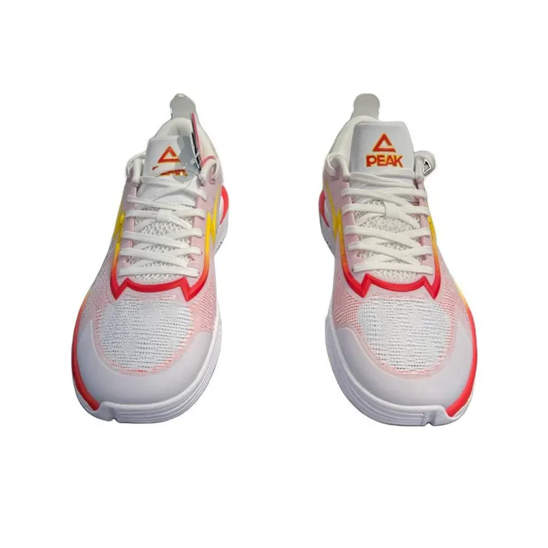 PEAK Lightning 11 Slip Resistant Low Top Basketball Shoes Men's White Red-2