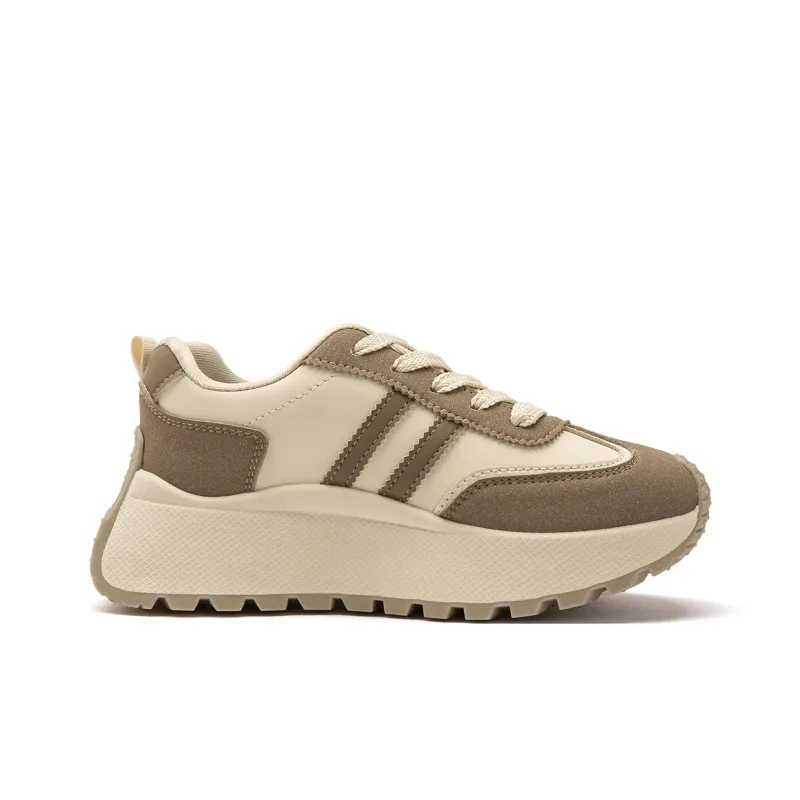 MIIRACER Shock Absorbers With Slip Resistant And Abrasion Resistant Properties Low Top Chunky Sneakers Women's-6