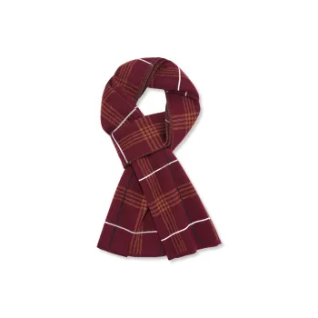 SEPTWOLVES Warm Knit Scarf Versatile Scarf WO Unisex Milk Coffee/Dark Coffee/Light Gray/Red