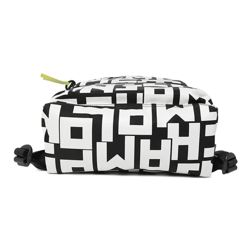 LONGCHAMP Polyamide Canvas Fabric Backpack Small Size Women's Black White Multicolor-4