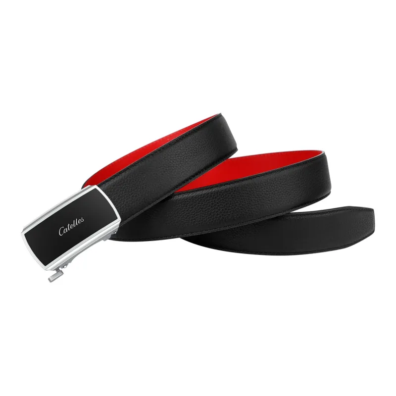 CATELLES Top Grain Cow Leather Leather Belts Men's 3.5cm-4