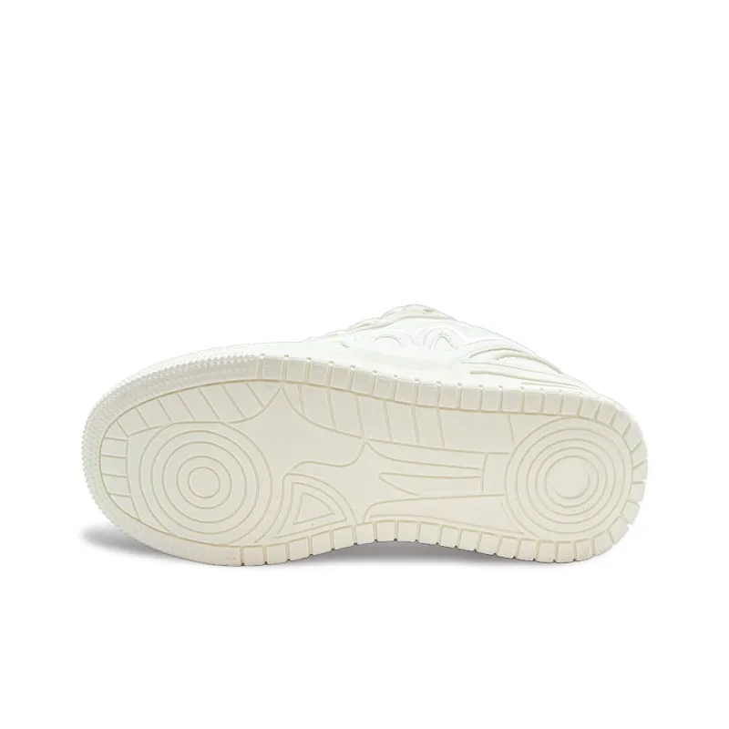 ITGI Slip Resistant Cushioning Low Top Skateboard Shoes Unisex Ecru-5