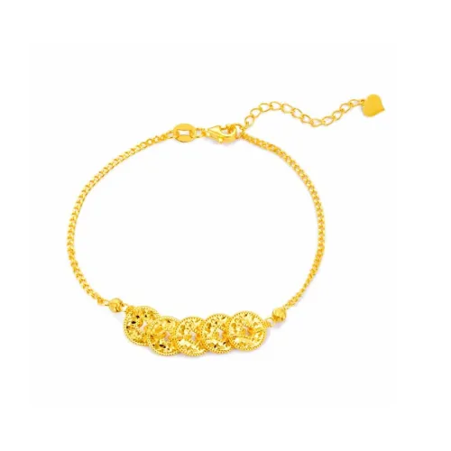 Ruinuo Fashion Niche Design Adjustable Solid Gold Priced In Gram Gold Bracelet Women's