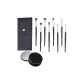 Fresh Look 8 Pcs Eye Shadow Brush+PU Brush Case+Brush Holder