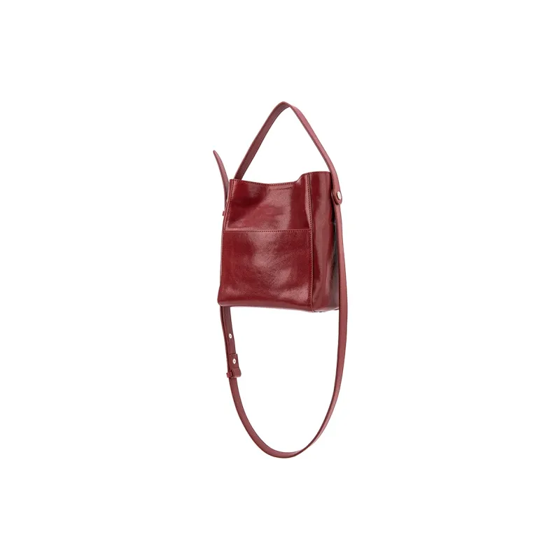 VENOF Cow Leather Bucket Bags Handbags Medium Size Women's Multicolor-13