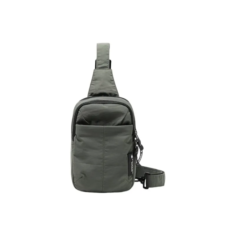 FOUVOR Nylon Fabric Sling Bag Regular Unisex Gray/Black/Yellow/Green-10