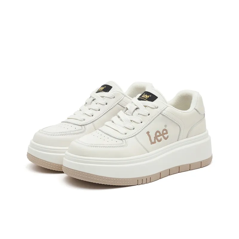 Lee Small White Shoes Low-Top Skateboard Shoes Women's-11