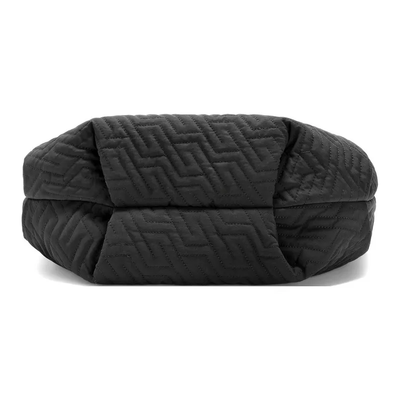 BELLE Fabric Crescent Bag Shoulder Bag Tubas Women's Black/White-3